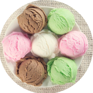 Boule de glace variée